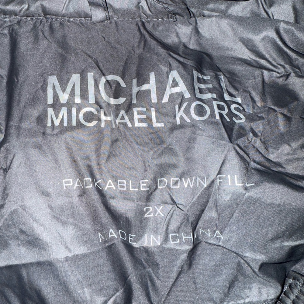 Michael Kors Hooded Long Packable Down Puffer Coat Down Waterfowl Feathers 2XL - Picture 7 of 15